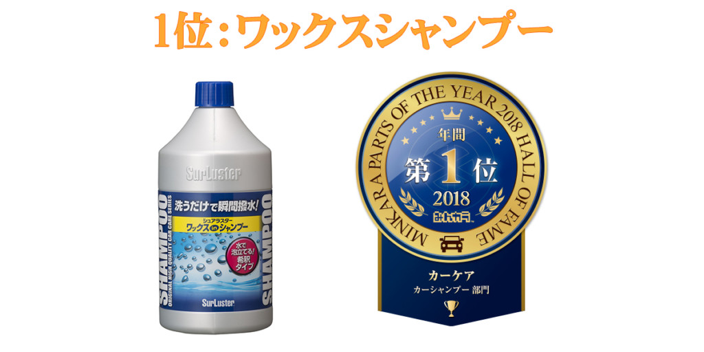 みんカラ パーツオブザイヤー18 年間 12冠受賞 Surluster シュアラスター オフィシャルサイト